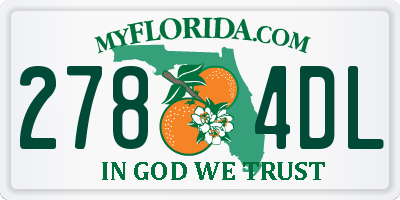 FL license plate 2784DL