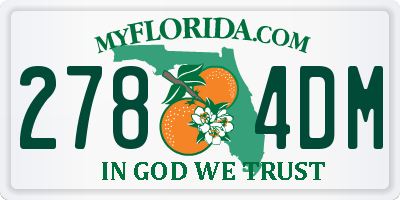 FL license plate 2784DM