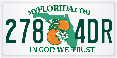 FL license plate 2784DR