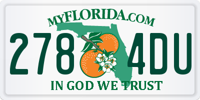 FL license plate 2784DU