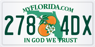 FL license plate 2784DX