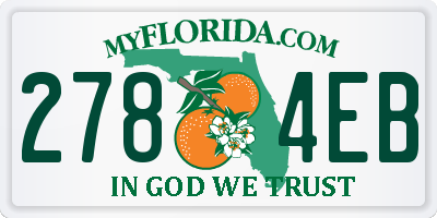 FL license plate 2784EB