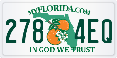 FL license plate 2784EQ