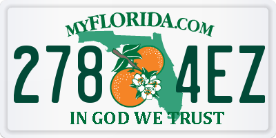 FL license plate 2784EZ
