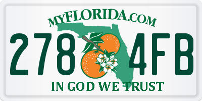 FL license plate 2784FB