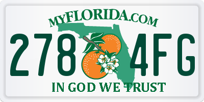 FL license plate 2784FG