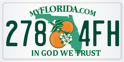 FL license plate 2784FH