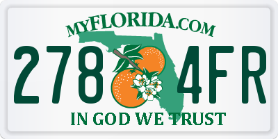 FL license plate 2784FR
