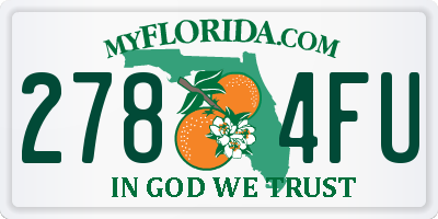 FL license plate 2784FU
