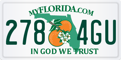 FL license plate 2784GU