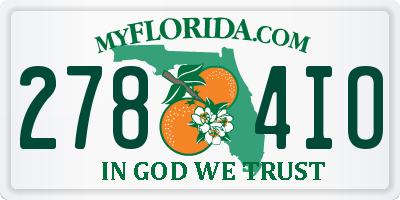 FL license plate 2784IO