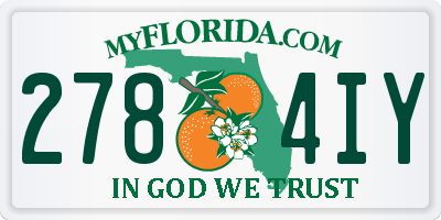 FL license plate 2784IY