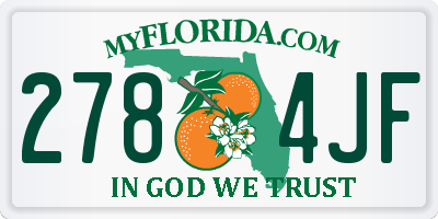 FL license plate 2784JF