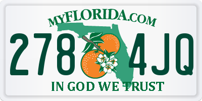 FL license plate 2784JQ
