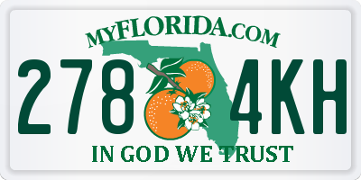 FL license plate 2784KH