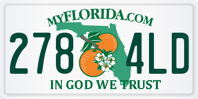 FL license plate 2784LD