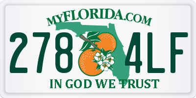 FL license plate 2784LF