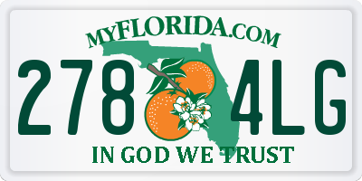FL license plate 2784LG