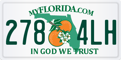 FL license plate 2784LH