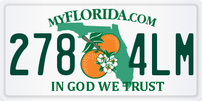 FL license plate 2784LM