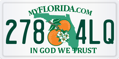 FL license plate 2784LQ