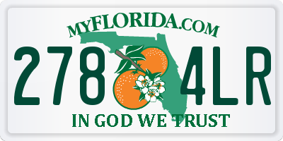 FL license plate 2784LR