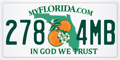 FL license plate 2784MB