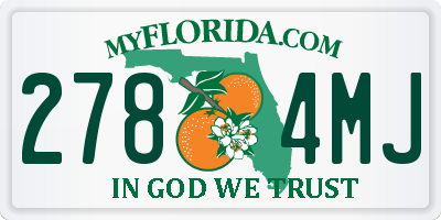 FL license plate 2784MJ