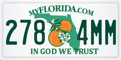 FL license plate 2784MM