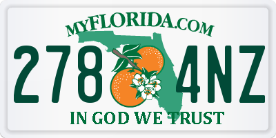FL license plate 2784NZ