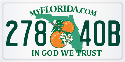 FL license plate 2784OB