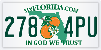 FL license plate 2784PU