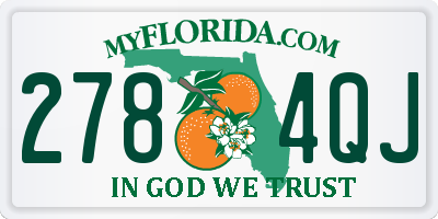FL license plate 2784QJ