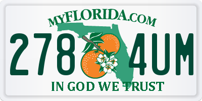 FL license plate 2784UM