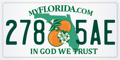 FL license plate 2785AE