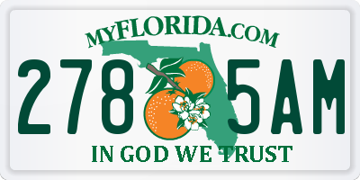 FL license plate 2785AM