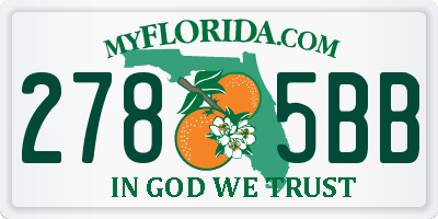 FL license plate 2785BB