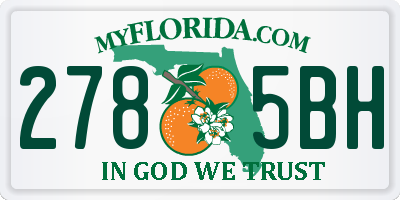 FL license plate 2785BH