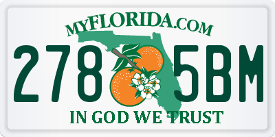 FL license plate 2785BM