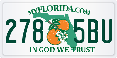 FL license plate 2785BU