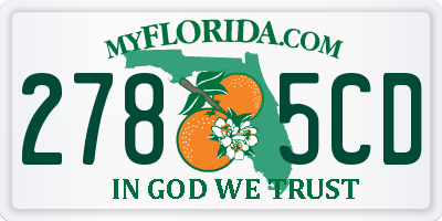 FL license plate 2785CD