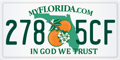 FL license plate 2785CF