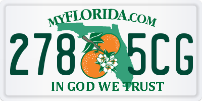 FL license plate 2785CG