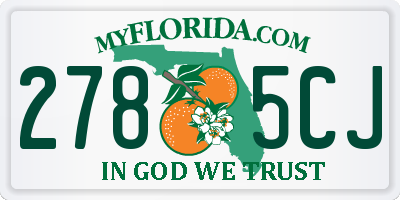 FL license plate 2785CJ