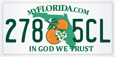 FL license plate 2785CL