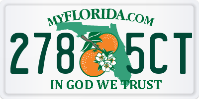 FL license plate 2785CT