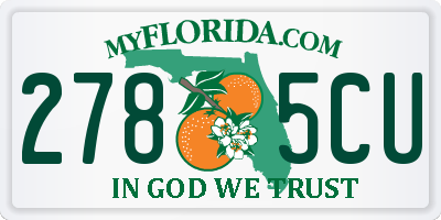 FL license plate 2785CU