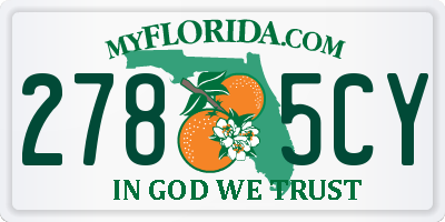 FL license plate 2785CY