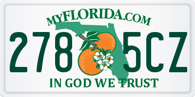 FL license plate 2785CZ