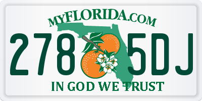 FL license plate 2785DJ